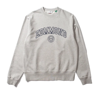 Sweatshirt Edmmond Studios Men Stamp Plain Grey Melange