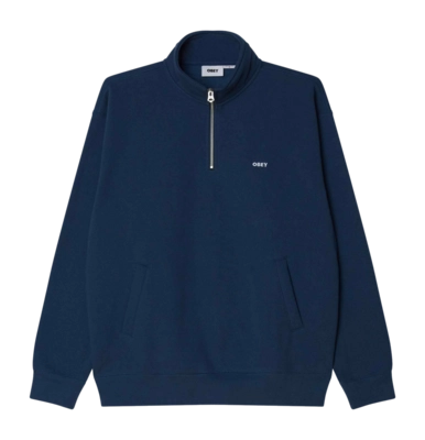 Sweatshirt Obey Men Established Works Bold Mockneck Dark Denim