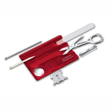Swisscard Nailcare Victorinox 13 Features Transparent Red