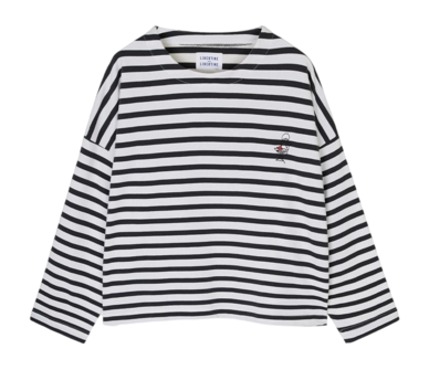 T-Shirt Libertine Libertine Flow White w. Light Grey Stripe Women