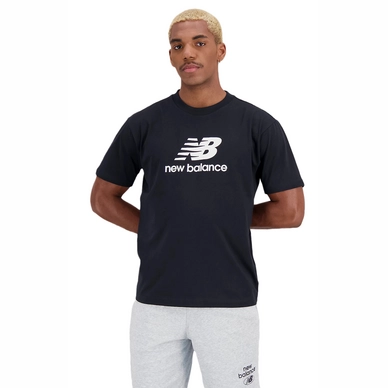 T-Shirt New Balance Essentials Stacked Logo Cotton Men Black