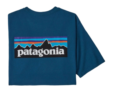 T-Shirt Patagonia Homme P-6 Logo Responsibili-Tee Wavy Blue