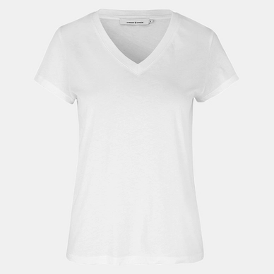 T-Shirt Samsøe Samsøe Solly V-N T-Shirt Women White