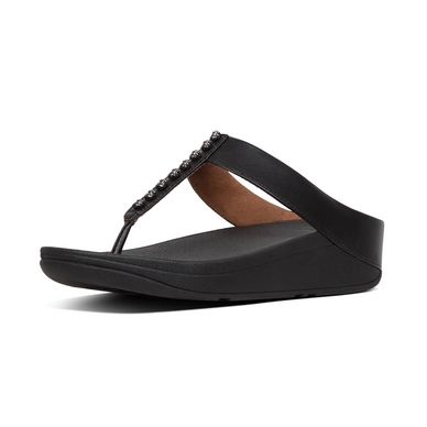 FitFlop Fino™ Treasure Toe Post Black