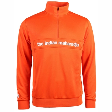 Gilet de Tennis The Indian Maharadja Men Poly Terry Half Zip IM Orange