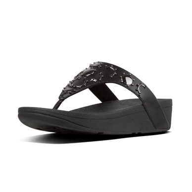 FitFlop Lottie™ Crescent Stud Toe Post Black
