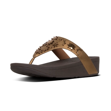 FitFlop Lottie™ Crescent Stud Toe Post Bronze
