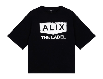 T-Shirt Alix The Label Women Foil Print Black