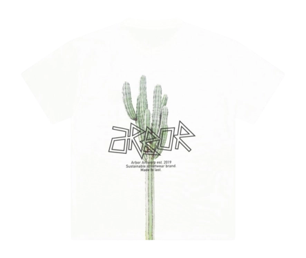 T-Shirt Arbor Antwerp Unisex Pixle Cactus White | Sneaker District