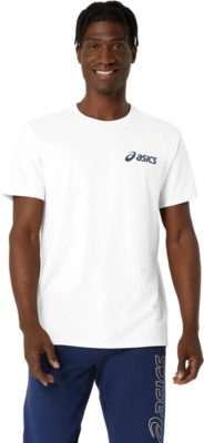 T-Shirt ASICS Chest Logo SS Tee Brilliant White / French Blue