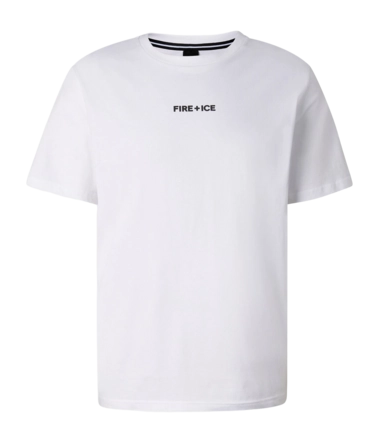T-Shirt Bogner Fire + Ice Men Mick3 Logo White Regular Fit