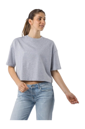T-Shirt Castelli Women Logo Melange Gray