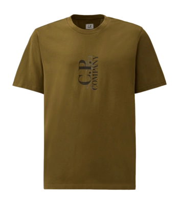T-Shirt CP Company Men 30/1 Jersey Logo Fallen Rock