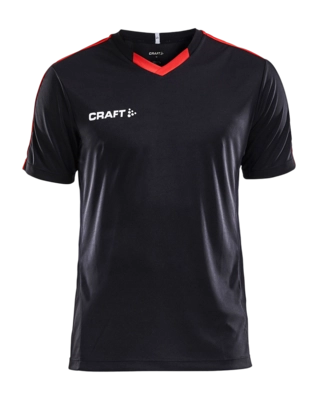 T-Shirt Craft Men Progress Jersey Contrast Black/Bright Red Regular Fit