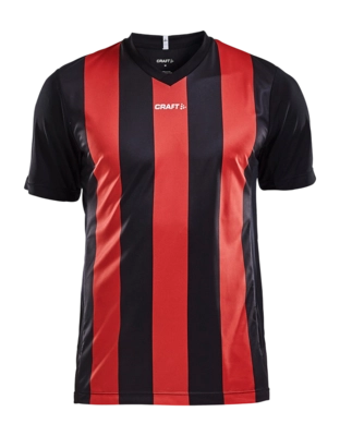 T-Shirt Craft Men Progress Jersey Stripe Black/Bright Red Regular Fit