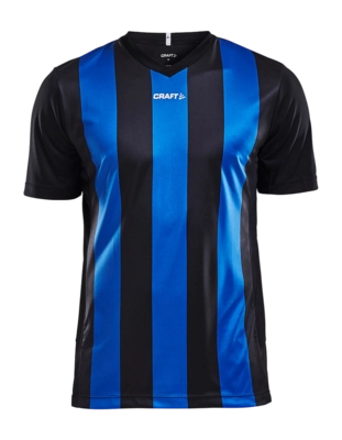 T-Shirt Craft Men Progress Jersey Stripe Black/Royal Blue Regular Fit