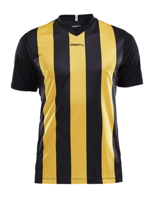 T-Shirt Craft Men Progress Jersey Stripe Black/Yellow Regular Fit