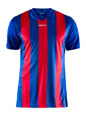 T-Shirt Craft Men Progress Jersey Stripe Cobalt/Bright Red Regular Fit