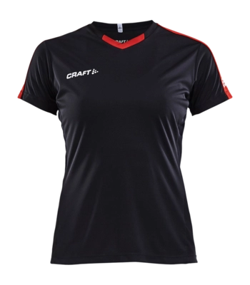 T-Shirt Craft Women Progress Jersey Contrast Black/Bright Red Regular Fit