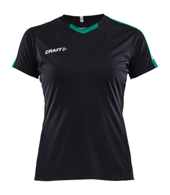 T-Shirt Craft Women Progress Jersey Contrast Black/Team Green Regular Fit