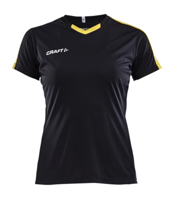 T-Shirt Craft Women Progress Jersey Contrast Black/Yellow Regular Fit