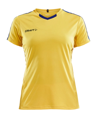 T-Shirt Craft Women Progress Jersey Contrast Yellow/Club Cobolt Sweden Regular Fit