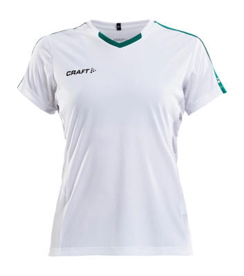 T-Shirt Craft Women Progress Jersey Contrast White/Team Green Regular Fit