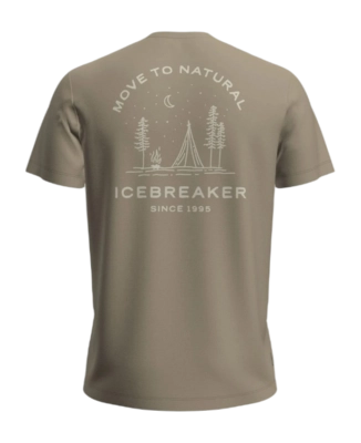 T-Shirt Icebreaker Men Merino 150 Tech Lite SS Tee Peaceful Pass Flagstone