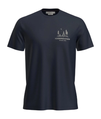 T-Shirt Icebreaker Men Merino 150 Tech Lite SS Tee Peaceful Pass Midnight Navy
