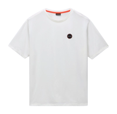 T-Shirt Napapijri Men S-Badge SS 1 White Heron
