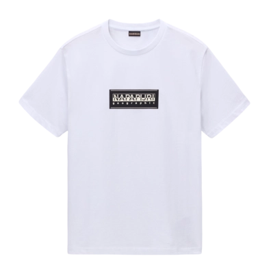 T-Shirt Napapijri Men S-Box Logo SS Bright White