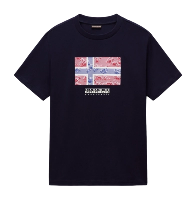 T-Shirt Napapijri Men S-Drapeau SS Blu Marine