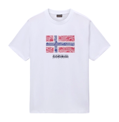 T-Shirt Napapijri Men S-Drapeau SS Bright White