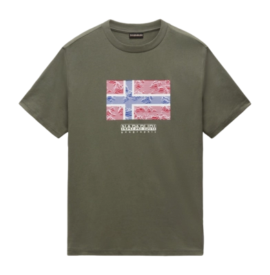 T-Shirt Napapijri Men S-Drapeau SS Tea Leaf