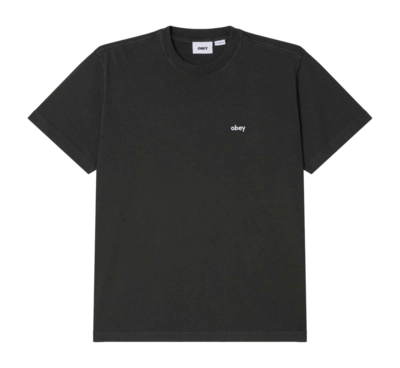 T-Shirt Obey Men Lowercase Pigment Pigment Pirate Black