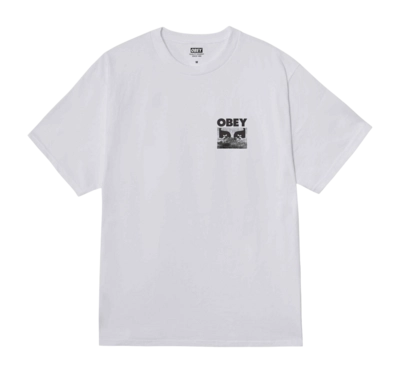 T-Shirt Obey Men Obey In A Different Place White
