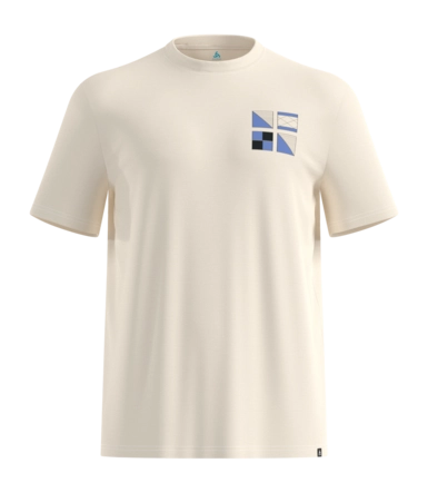 T-Shirt Odlo Men Cotton Blend Odlo Flags Gardenia Regular Fit