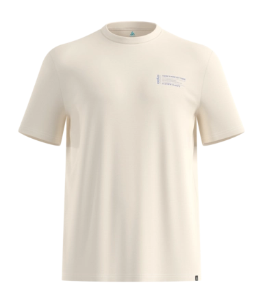 T-Shirt Odlo Men Cotton Blend Unlimited Gardenia Regular Fit
