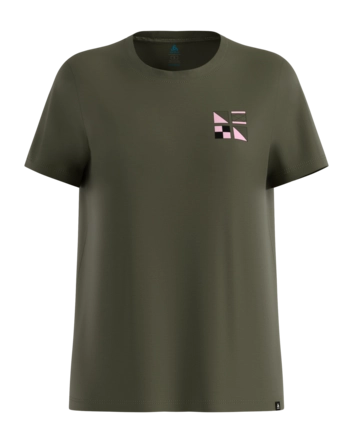 T-Shirt Odlo Women Cotton Blend Odlo Flags Deep Depths Regular Fit