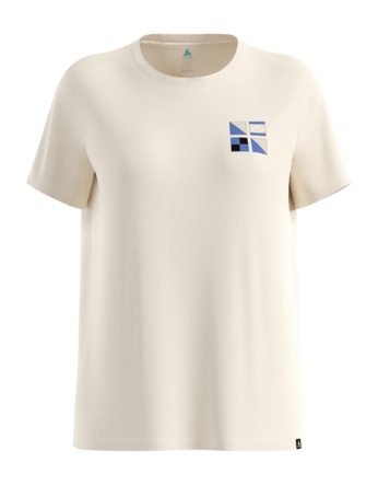 T-Shirt Odlo Women Cotton Blend Odlo Flags Gardenia Regular Fit