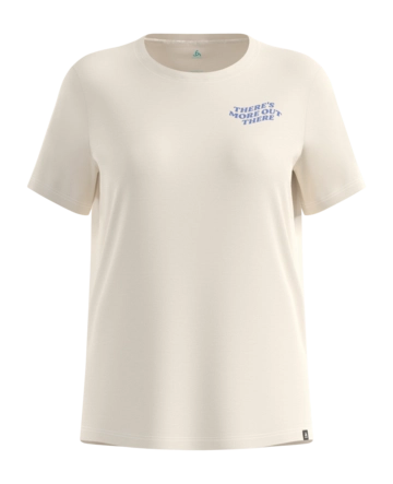 T-Shirt Odlo Women Cotton Blend There's More Out There Gardenia Regular Fit