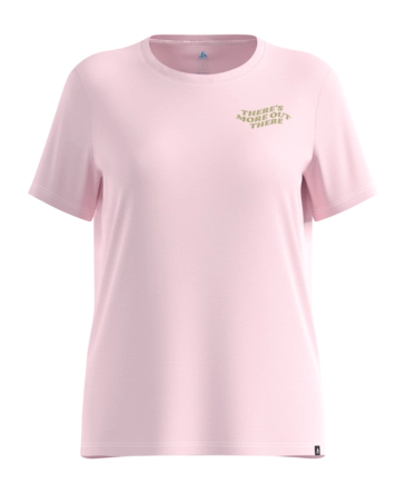 T-Shirt Odlo Women Cotton Blend There's More Out There Hyper Pink Regular Fit
