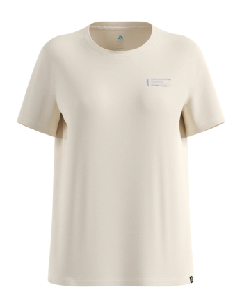 T-Shirt Odlo Women Cotton Blend Unlimited Gardenia Regular Fit
