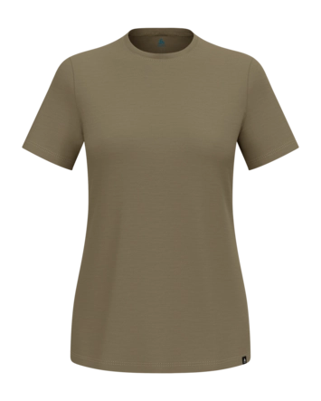 T-Shirt Odlo Women Merino 160 Plain Tee Vetiver Regular Fit