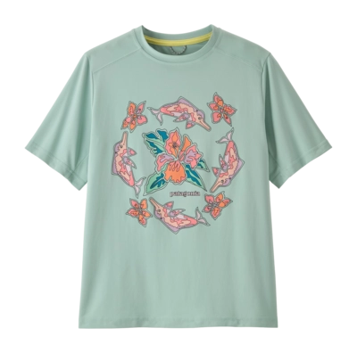 T-Shirt Patagonia Kids Cap SW T-Shirt Riverbloom: Thin Ice Regular Fit