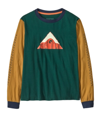 T-Shirt Patagonia Kids L/S Graphic Driftways: Cascade Green