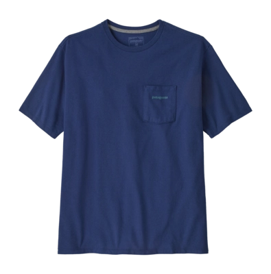 T-Shirt Patagonia Men Boardshort Logo Pocket Responsibili-Tee Clement Blue
