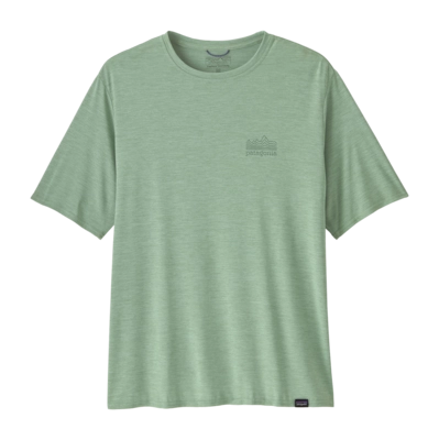 T-Shirt Patagonia Men Cap Cool Daily Graphic Shirt Strataspire: Ellwood Green X-Dye