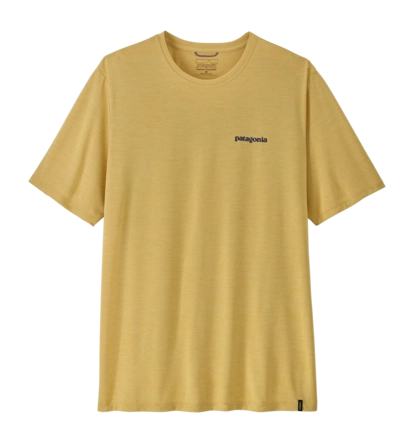 T-Shirt Patagonia Men Cap Cool Daily Shirt Boardshort Logo Limestone Yellow - Light Limestone Yellow X-Dye Regular Fit