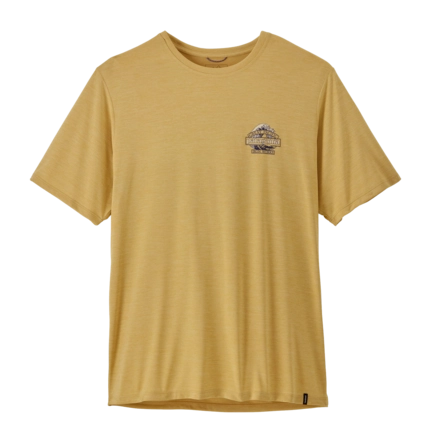 T-Shirt Patagonia Men Cap Cool Daily Shirt Great Waves Limestone Yellow - Light Limestone Yellow X-Dye Regular Fit